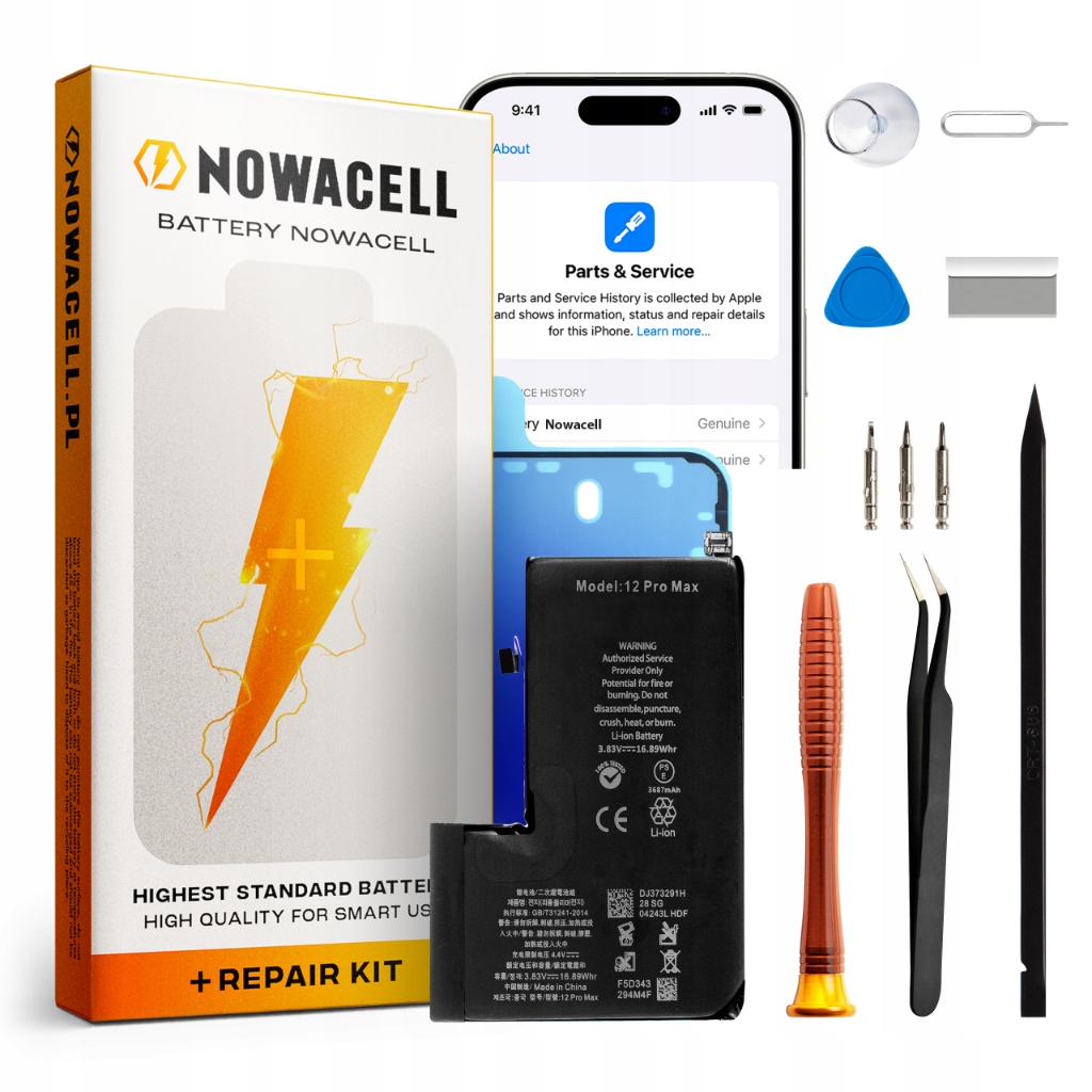 Sada baterií pro iPhone 12 Pro Max Bez Sdělení 3687 mAh Oem Kvalita