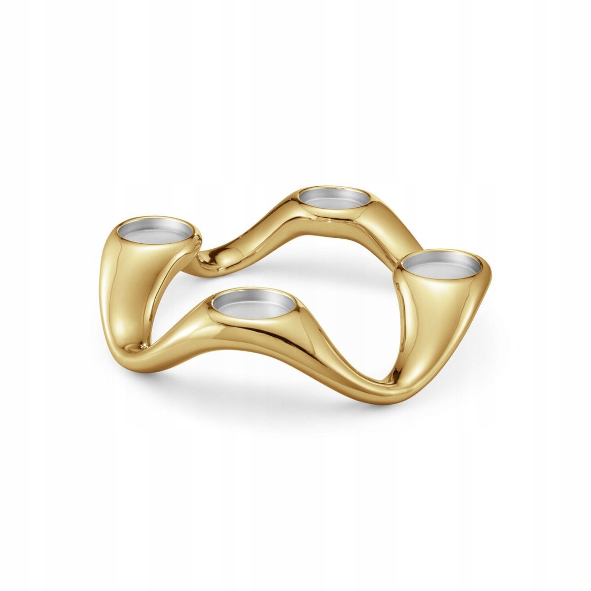 Georg Jensen Cobra Štvorramenný Zlatý svietnik