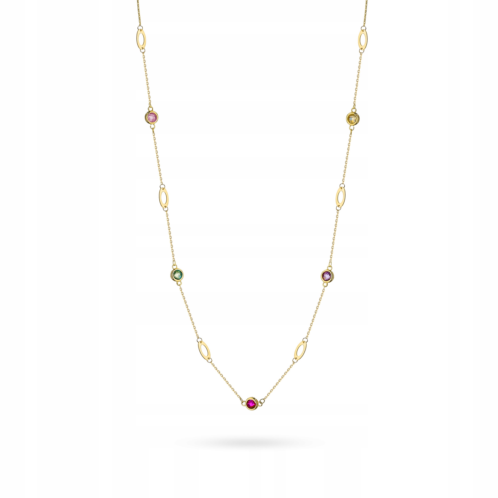 Zlatý Náhrdelník 585 Řetízek S Krystaly