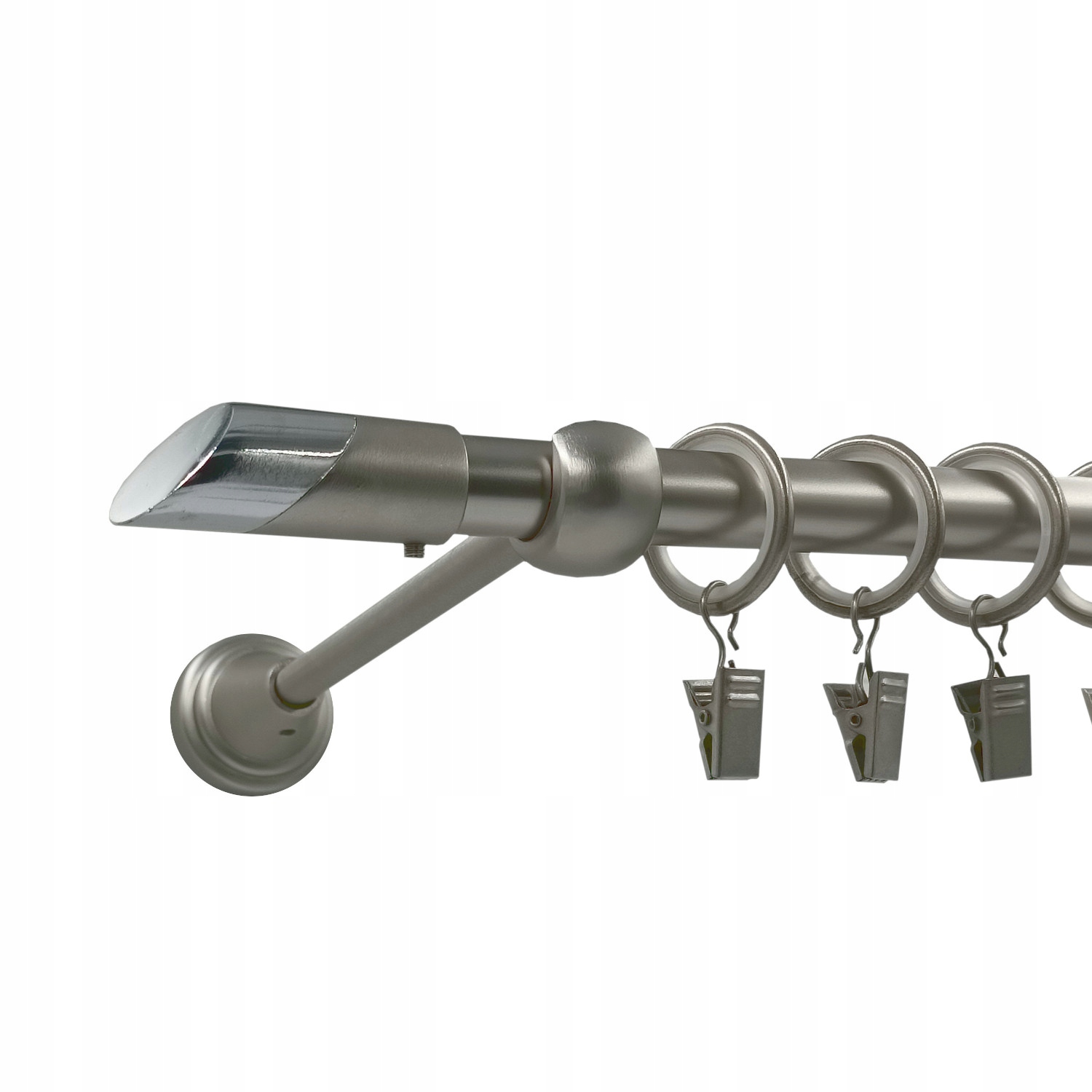 Jednoduchá Garnýž Kovový barva satén mix hrotů 16 mm 400 cm