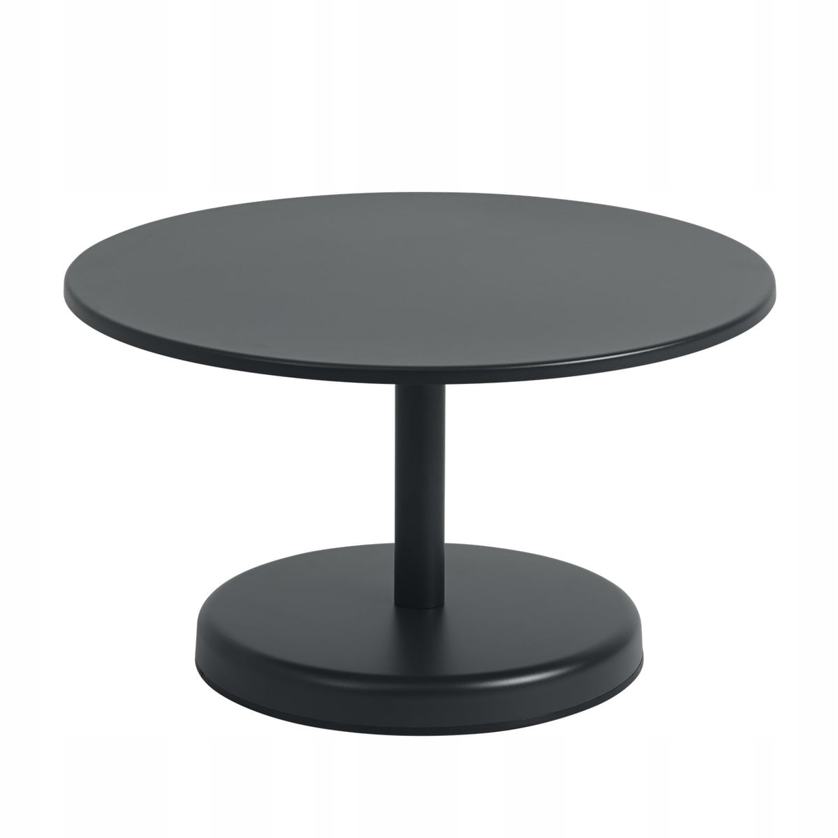 Muuto Linear Oceľový vonkajší konferenčný stolík 70 cm, čierny