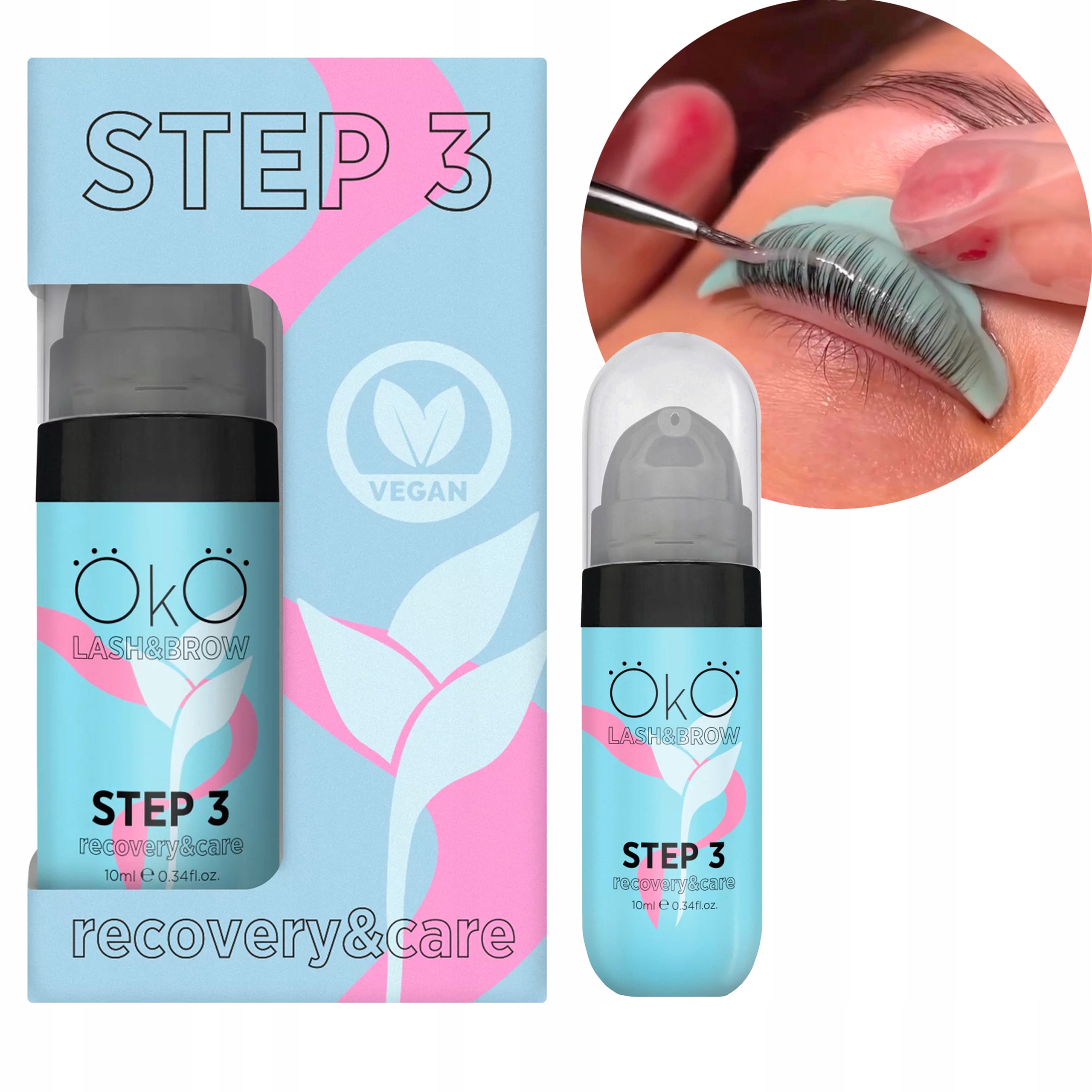 Prostředek Gel Pro Lifting Laminace Řas A Obočí Step 3 Care Recovery OkO 10 ml