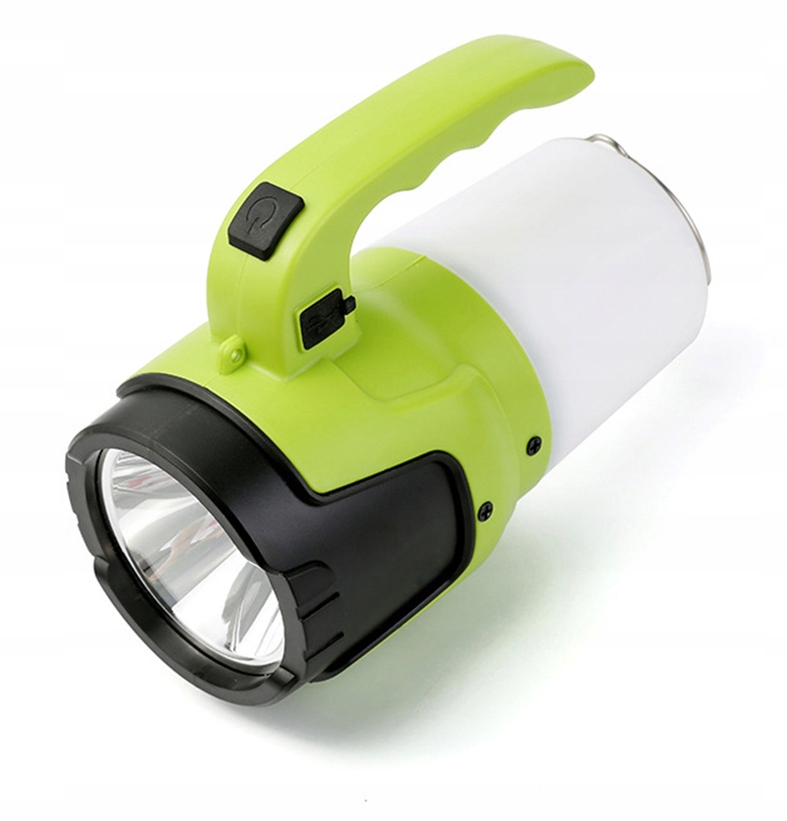 LATARKA AKUMULATOROWA MOCNY SZPERACZ LED USB Zasilanie akumulatorowe