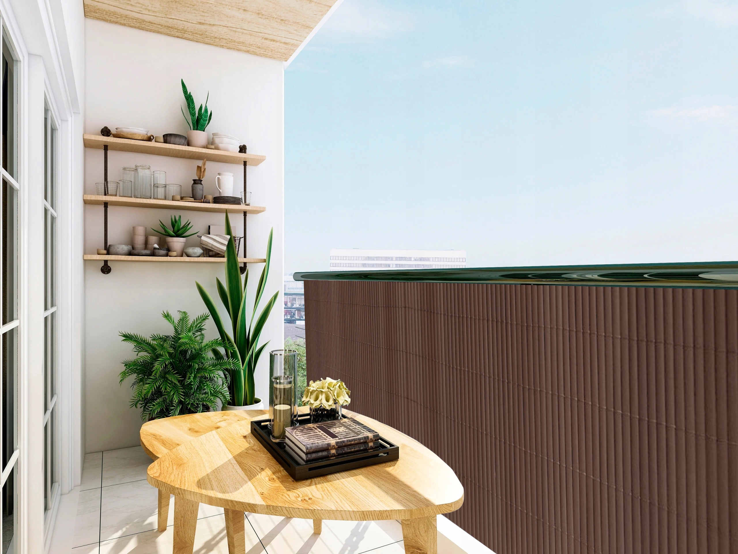 MATA PVC OSŁONOWA BALKONOWA NA TARAS 100x400 cm Marka Bluegarden