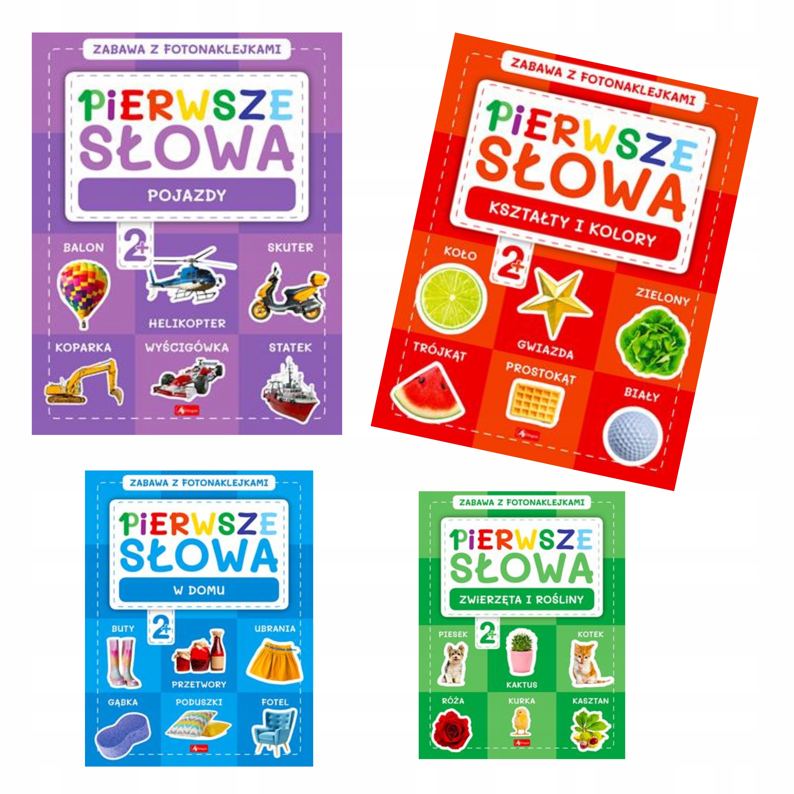 

2+ Pierwsze słowa. Zabawa z fotonaklejkami 4 w 1