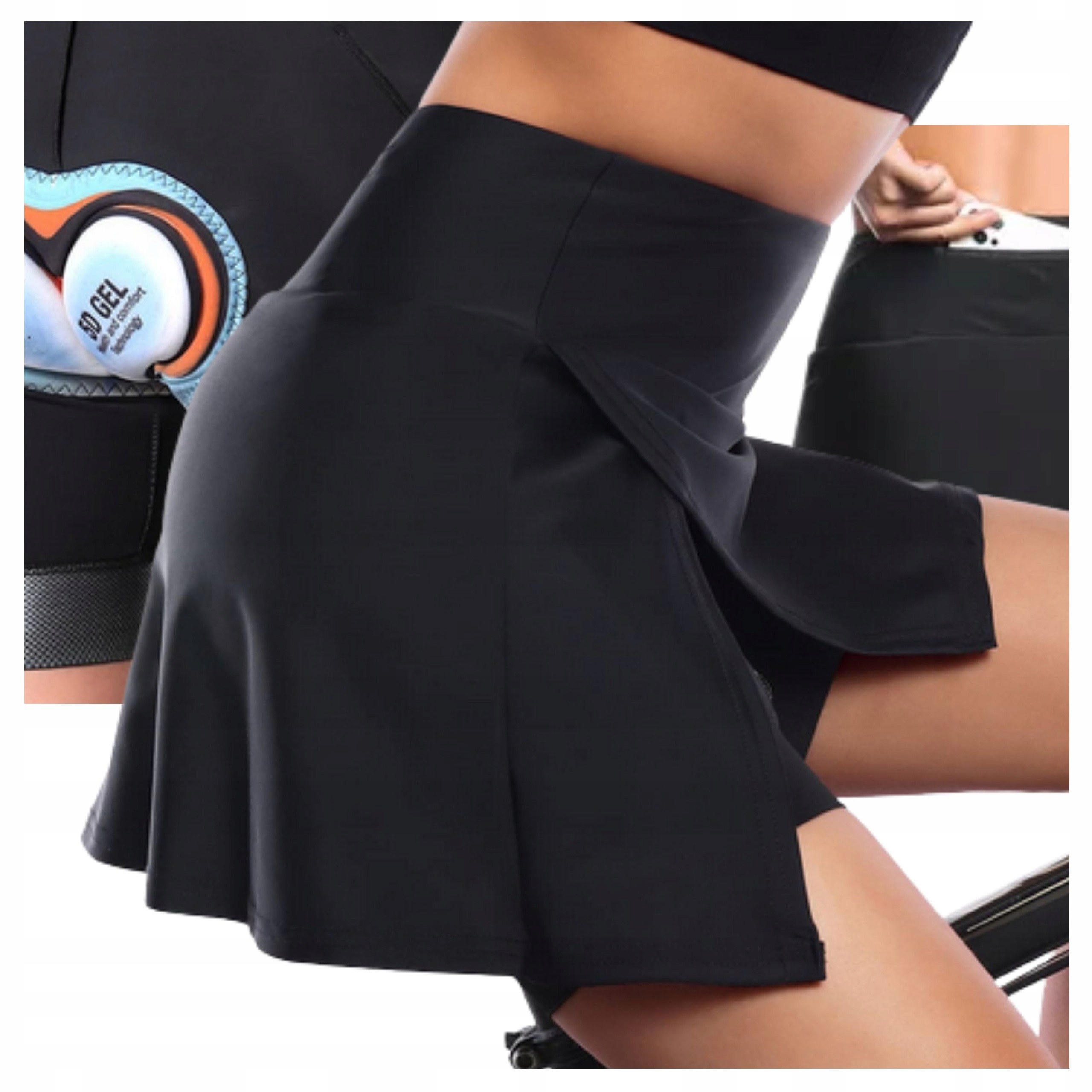 Spódniczka Sportowa Damska Spodenki Rowerowe Damskie Z Wkładką Żelową 5D S