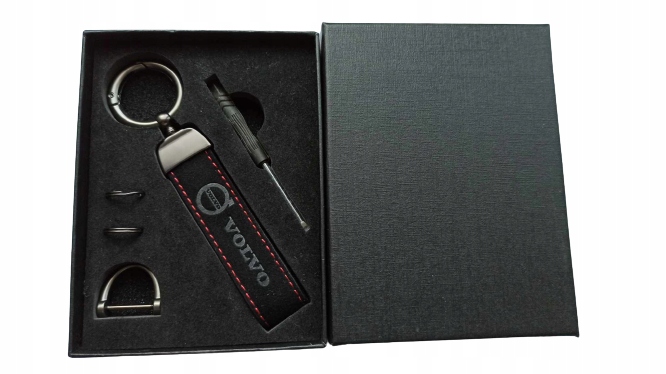 Volvo Brelok Breloczek Brylok Alcantara Skóra Pudełko