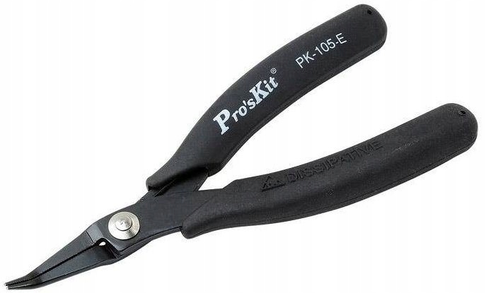 

Szczypce zagięte, precyzyjne Esd, 140 mm, Proskit