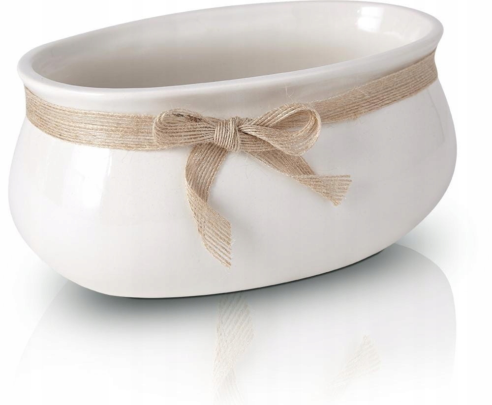 

Doniczka Osłonka Ceramiczna Rynna Doniczki Beżowa