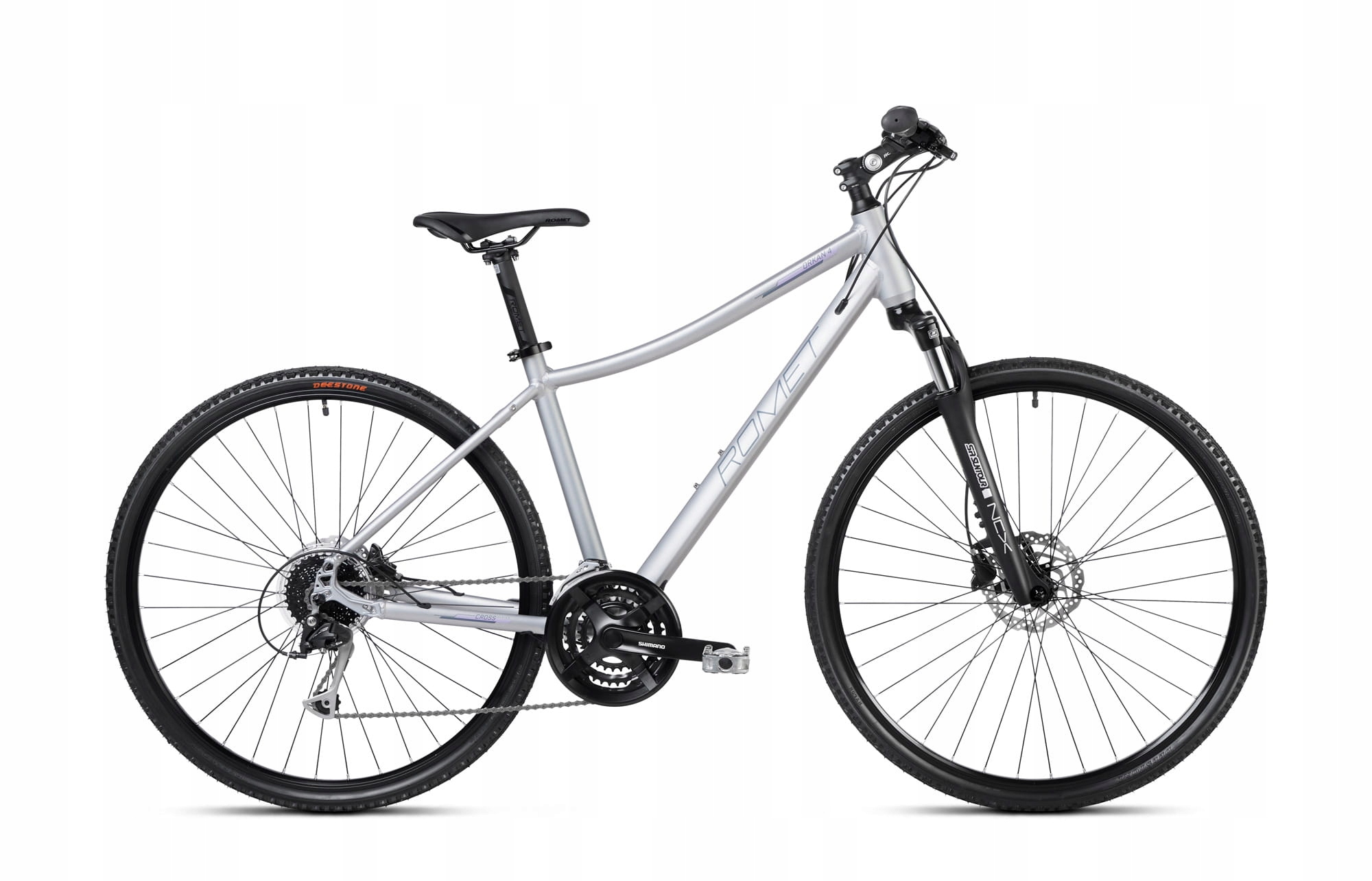 Rower crossowy Romet Orkan 4 D srebrnofioletowy L 2023