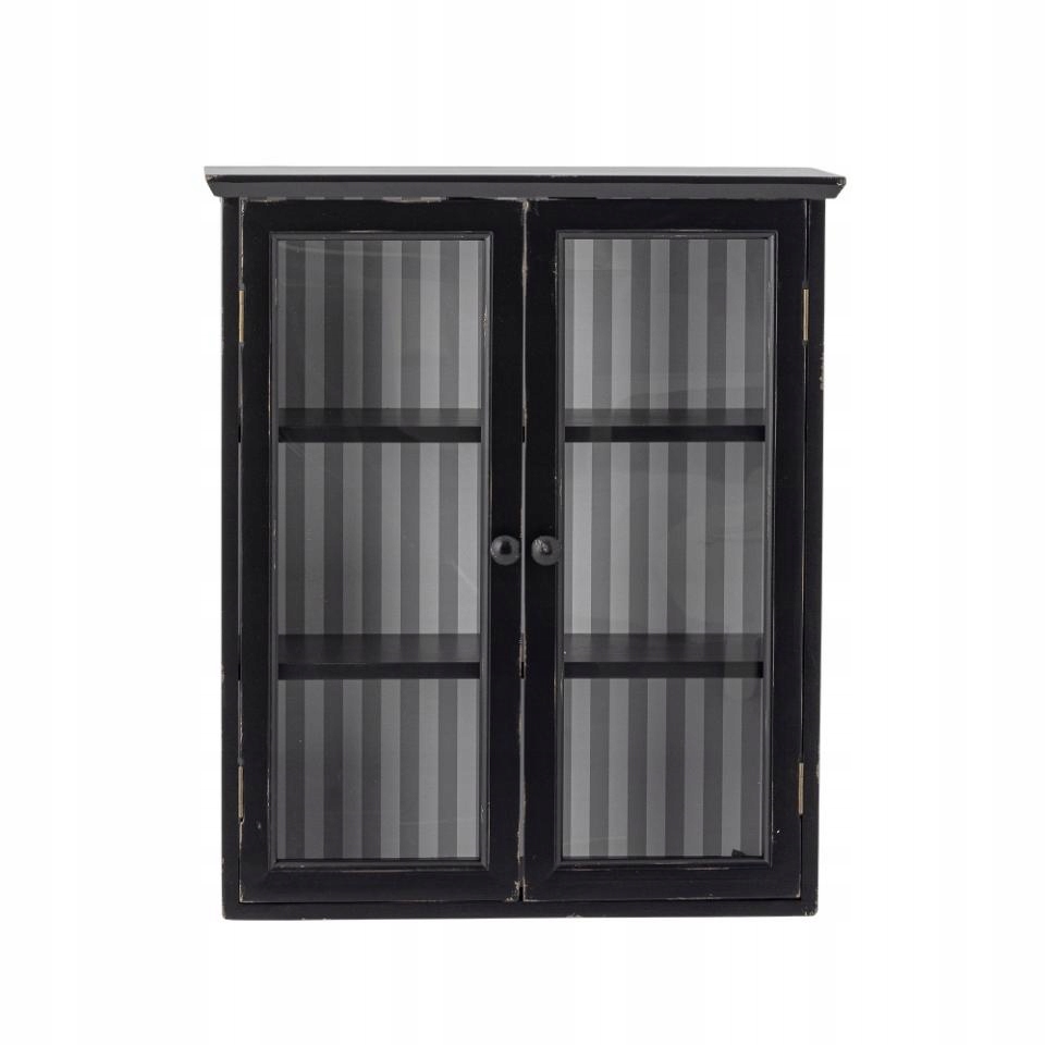 Bloomingville Hazem Vitrína Skriňa s efektom starnutia 66 cm čierna