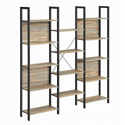 Regál loft Kochamy Meble 158x166x24 cm – veľký organizér v odtieňoch hnedej farby