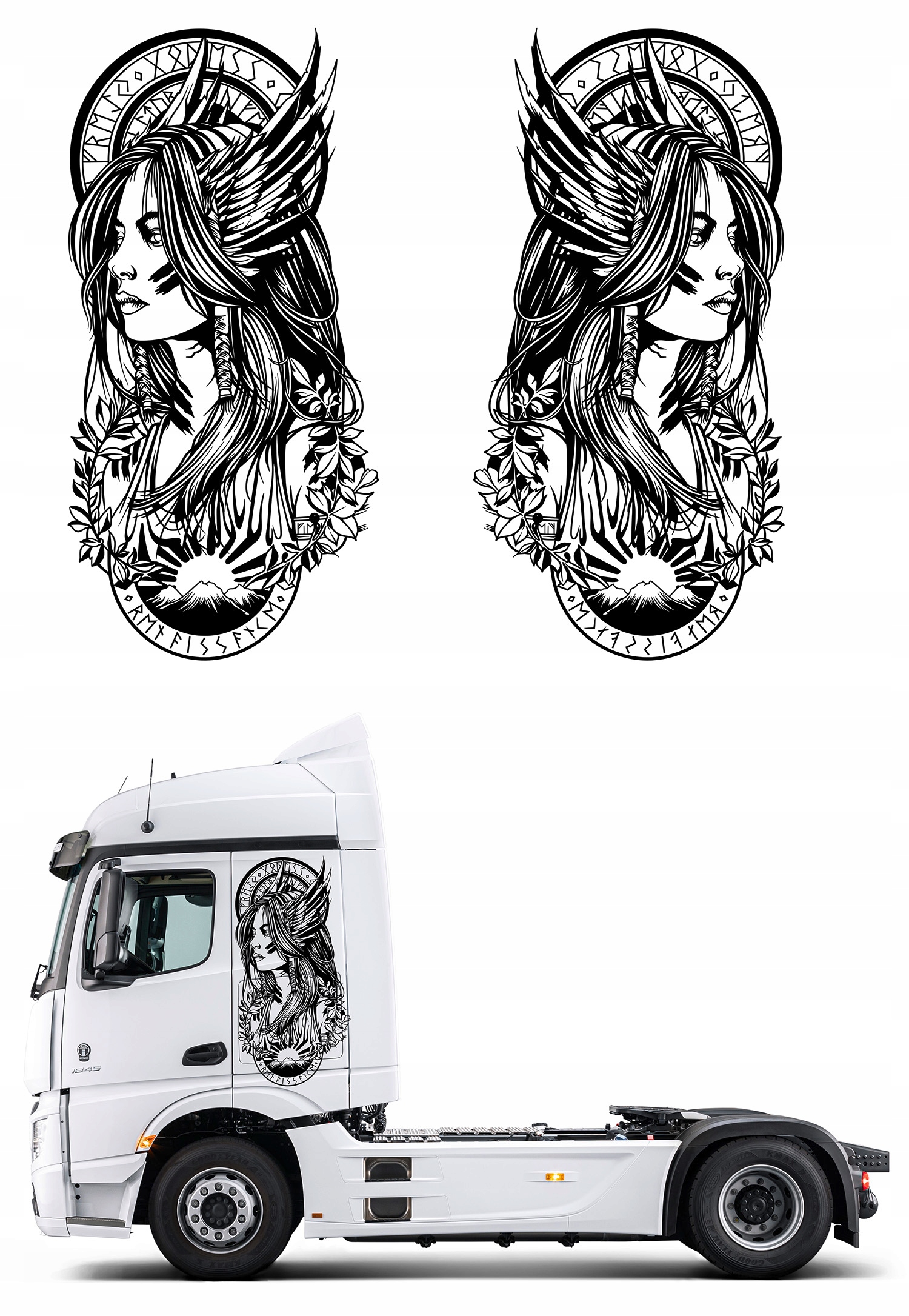 NAKLEJKI NA TIRA CIĄGNIK KABINĘ XXL FORMAT 94 X190