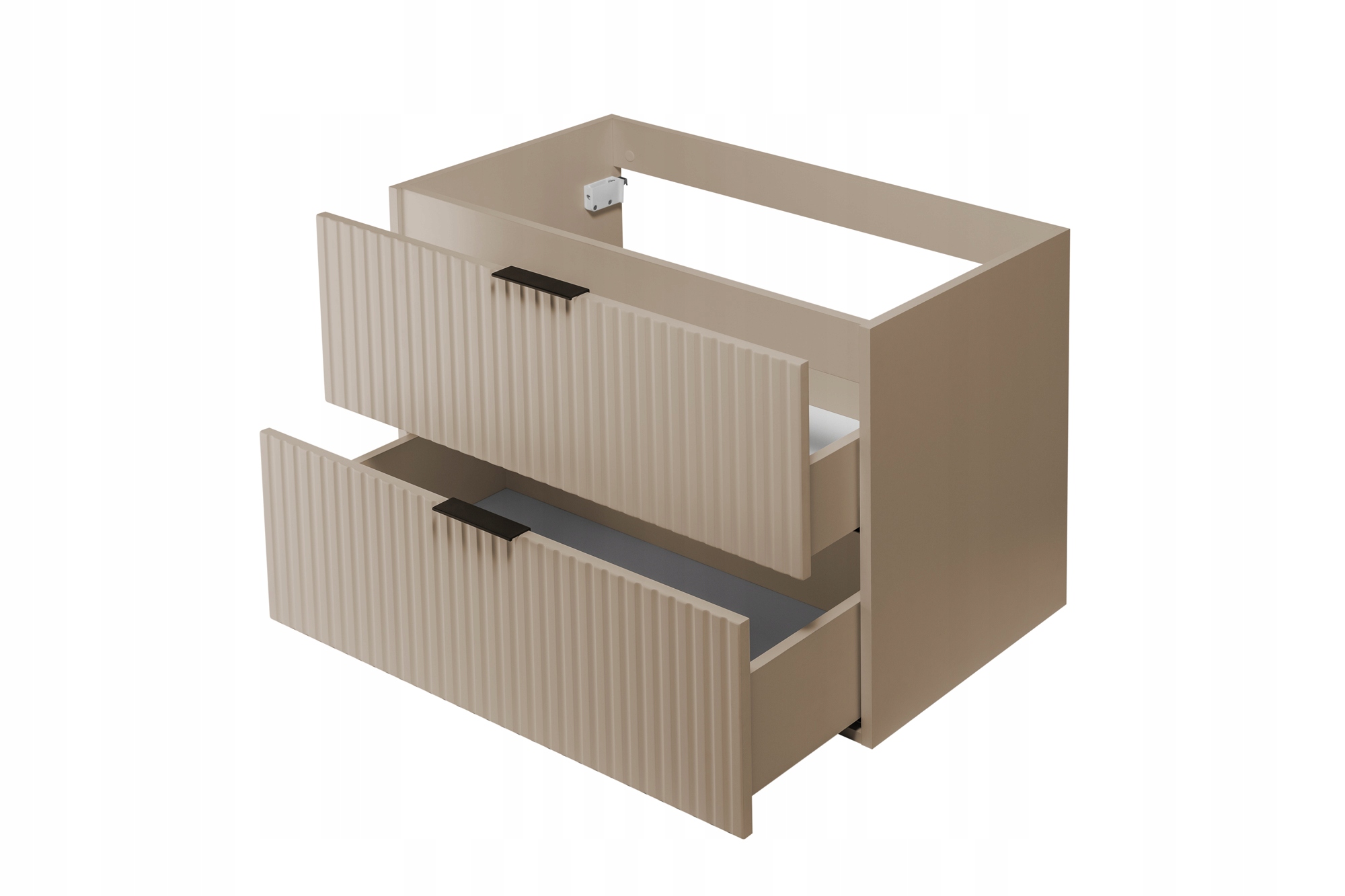 Szafka Łazienkowa Wisząca pod Umywalkę 180 Kaszmir RYFLOWANE fronty BLAT! Wysokość mebla 57 cm