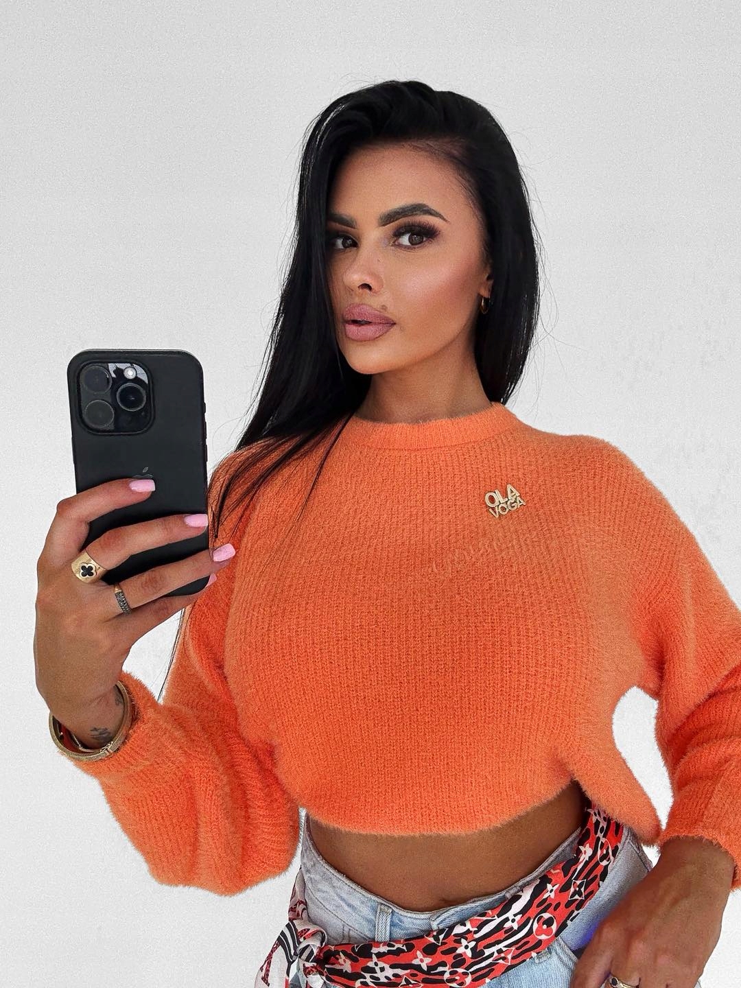 O LA VOGA SWETER AURAMISU ORANGE S Model AURAMISU