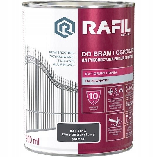 

Rafil Gruntoemalia 2w1 Stal Ocynk Ral 7016 0.9L