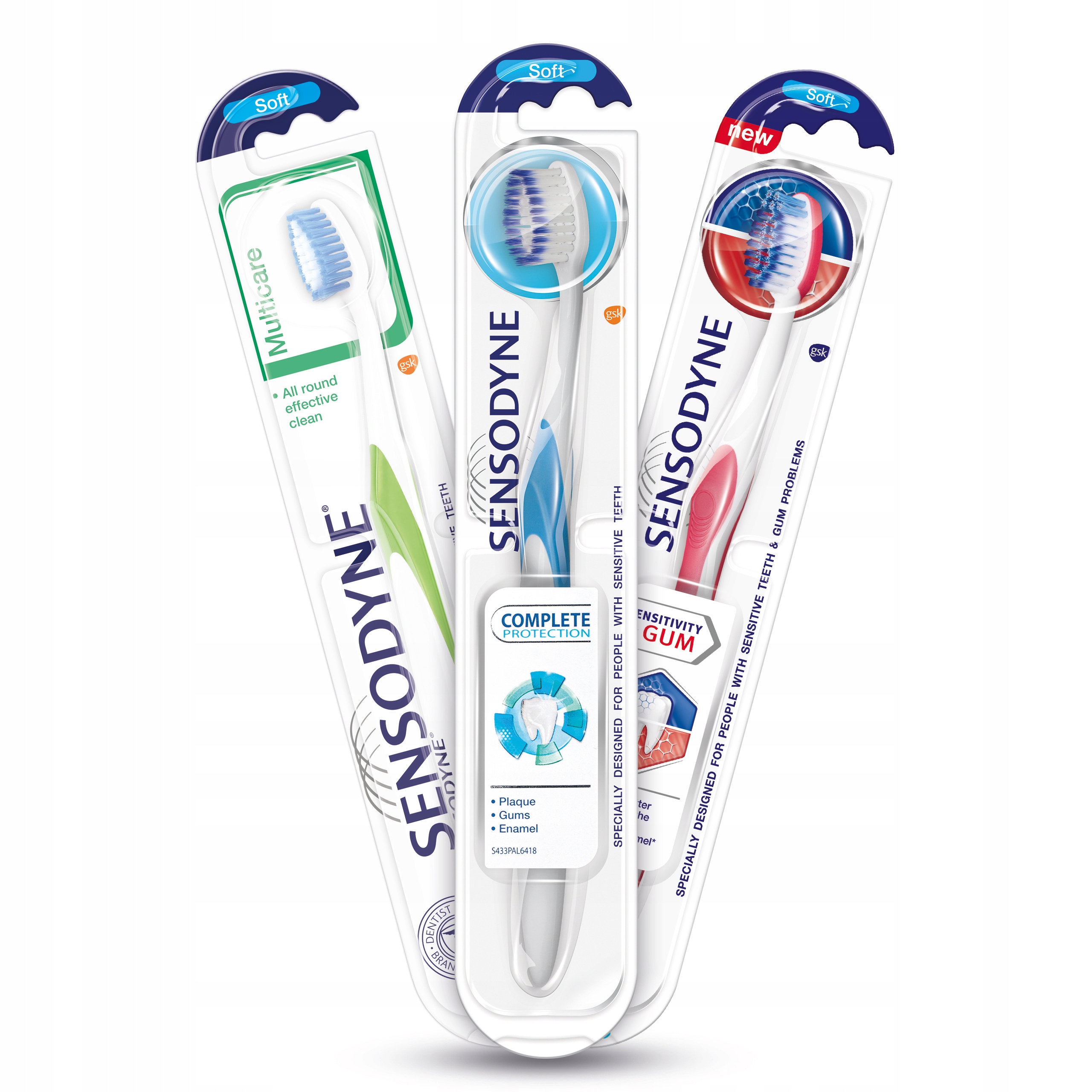 

Sensodyne Zestaw 3 szczoteczek Soft Nadwrażliwość