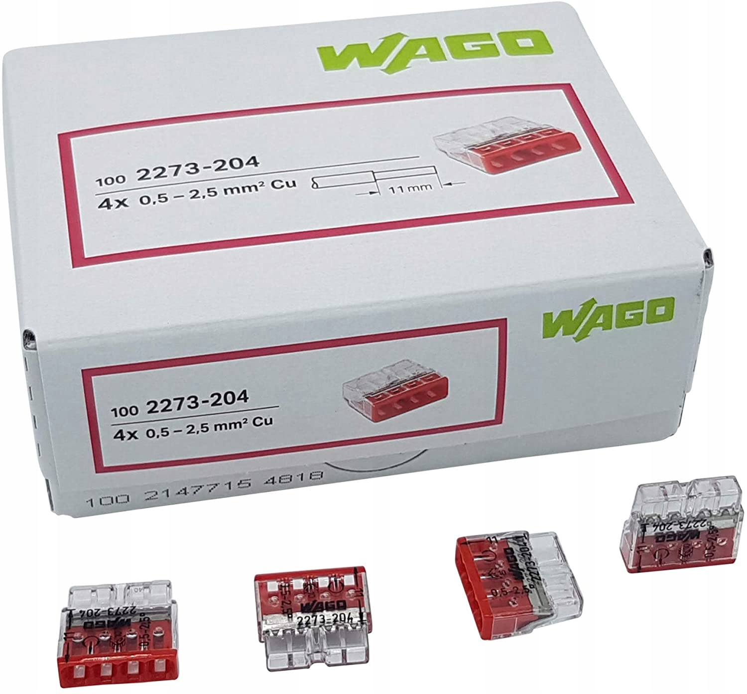 

Szybkozłączka Wago 2273-204 4 x 0,5-2,5 mm² 1szt