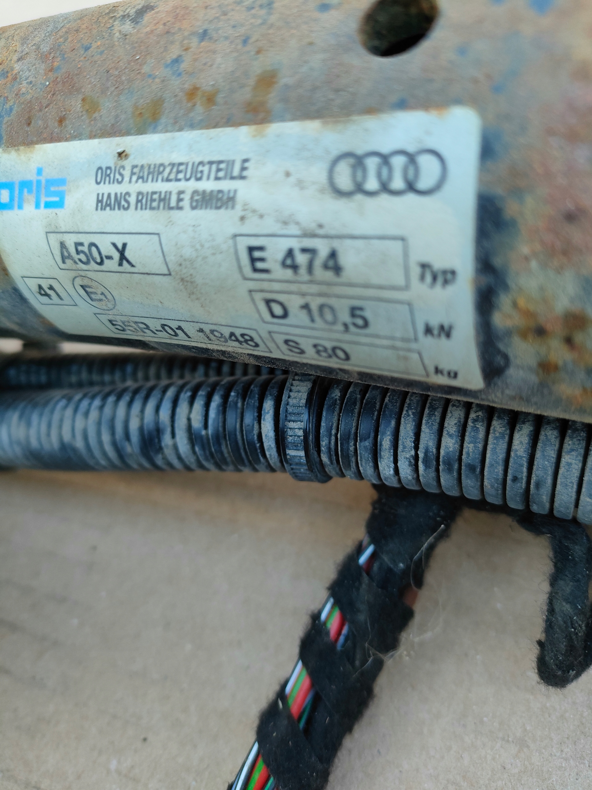 Kugelkopf elektrisch KULA Adapter, Stecker AUDI Q3 8U ORIS 8U0803880D