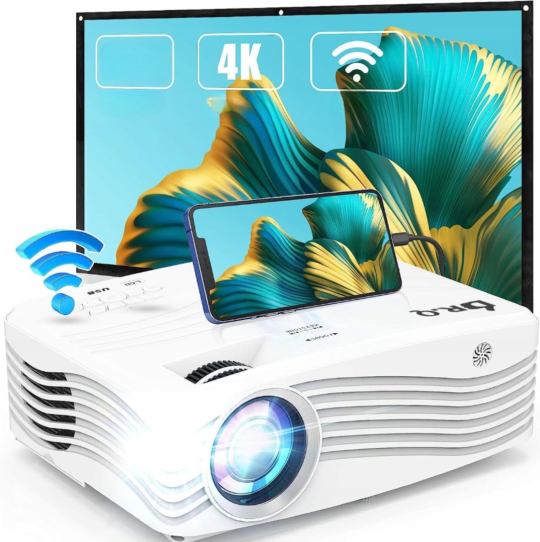 Led Filmový Projektor Daq Projektor Obrazu Wifi Bluetooth 120" Kino