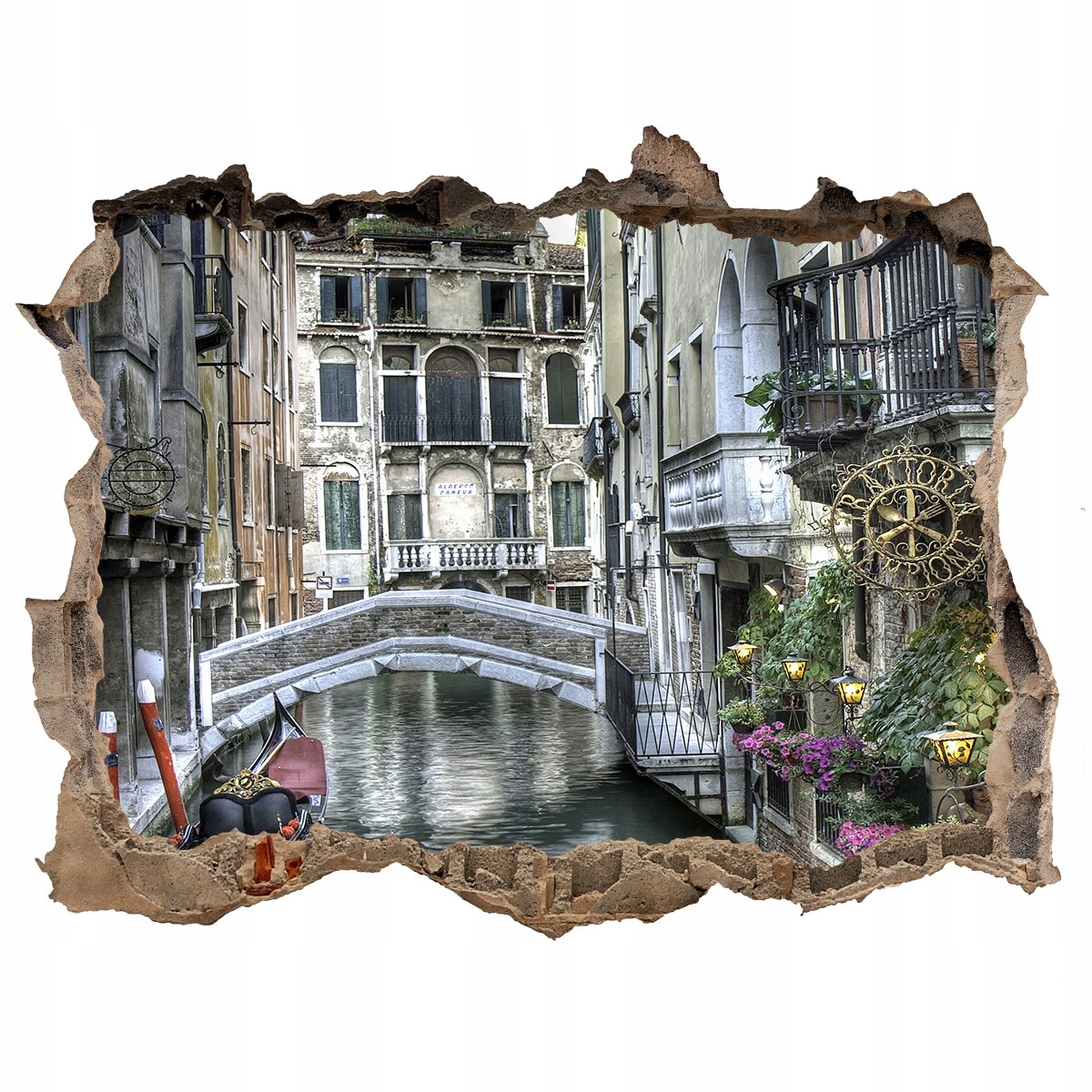 

Fototapeta dziura na ścianę 3d Wenecja Włochy