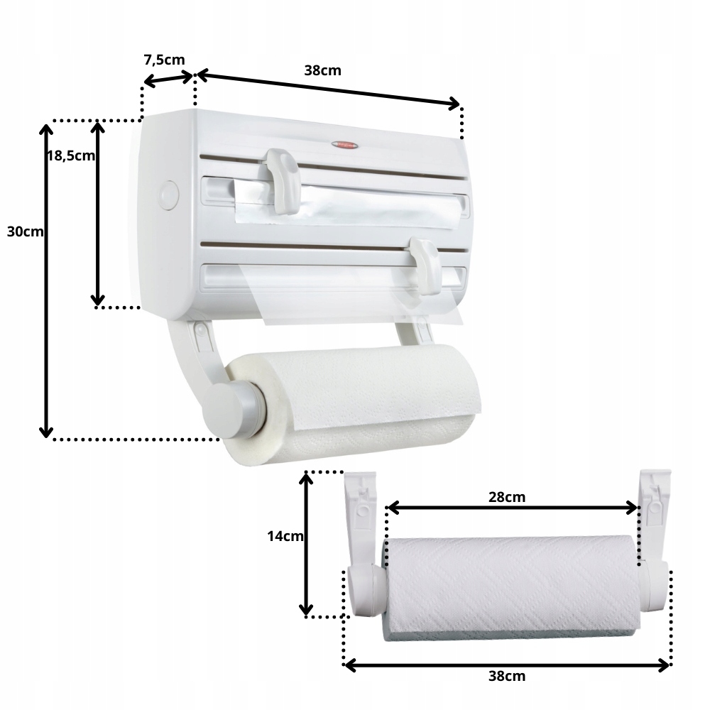 Organizer kuchenny 3w1 RĘCZNIK PAPIEROWY I FOLIA Kod producenta 25771