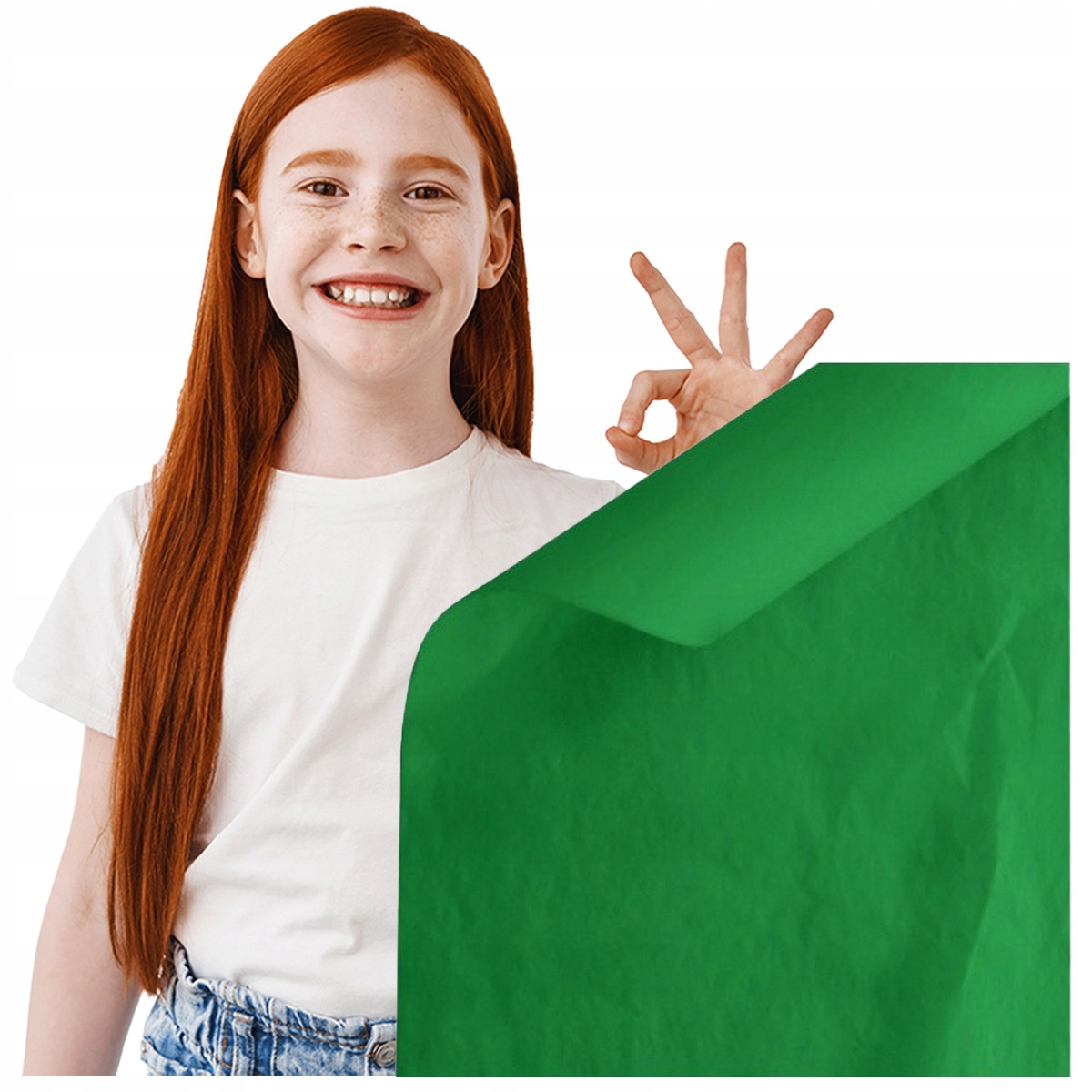 Bibuła Gładka TISSUE ZIELONA Do Pakowania OKAZJA