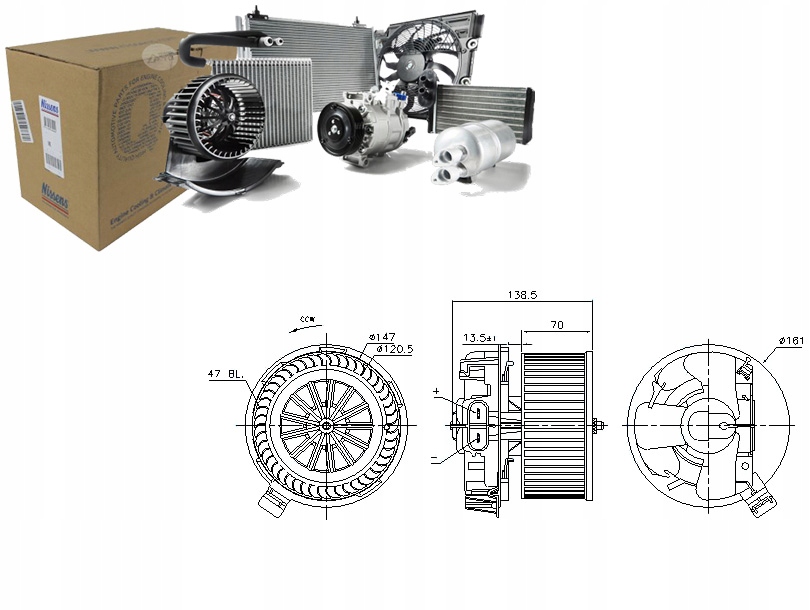 Ventilátor Dmychadla Nissens 8EW351149774 5991190 7