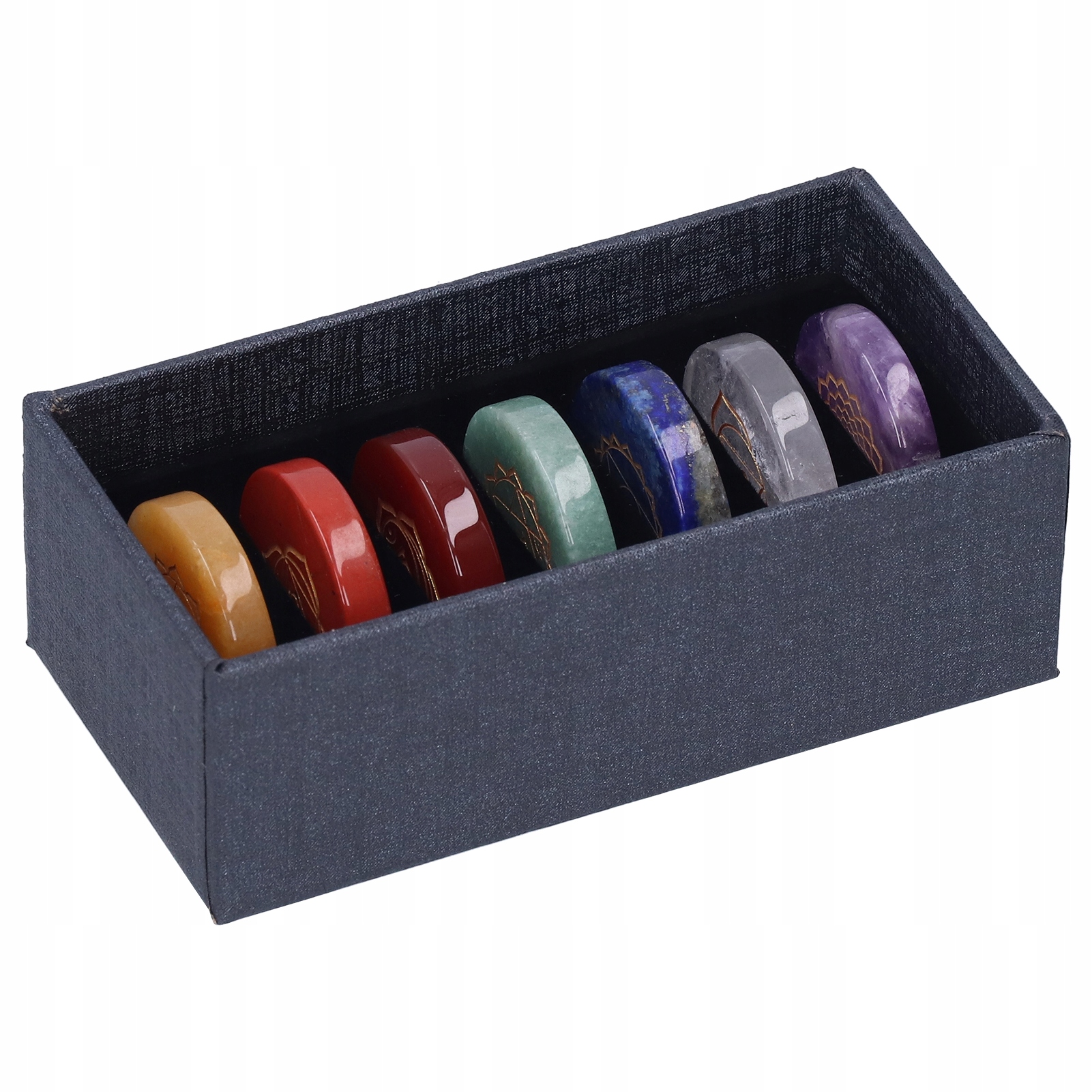 7 Chakra MultiStone Pyramida Barevné kameny Přírodní kameny 6K