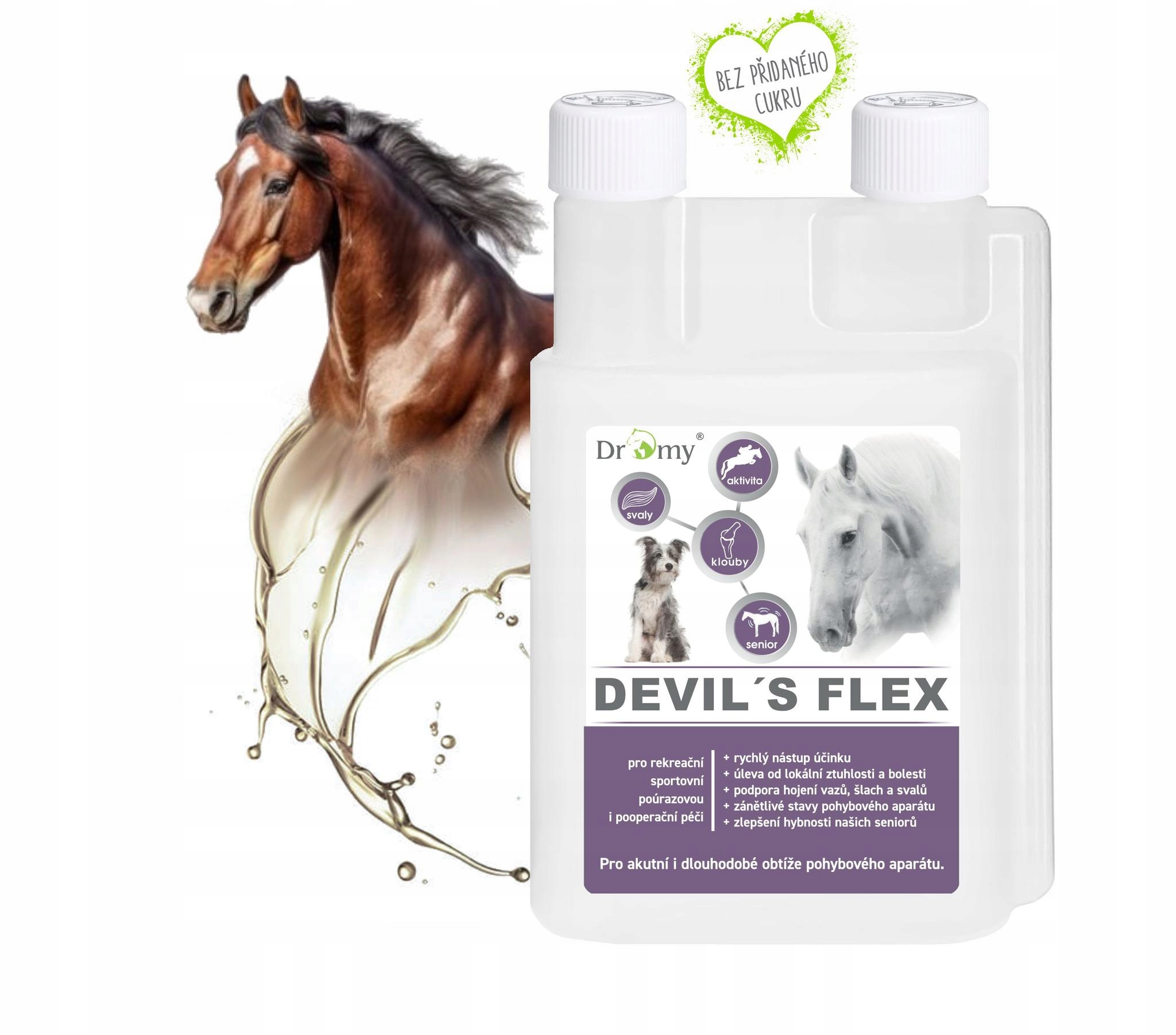 Dromy Devil's Flex 1000 ML czarci pazur dla koni na stawy