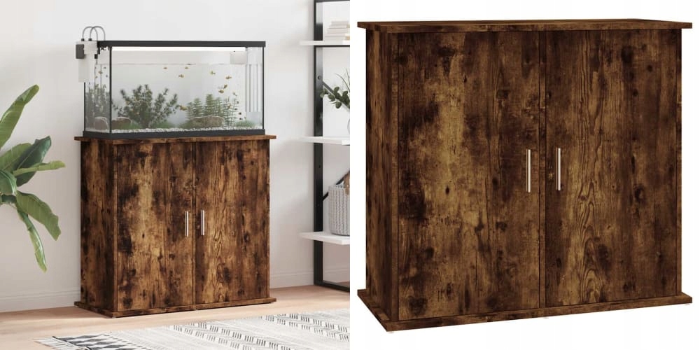 Levně Kouřový dub, skříňka pod akvárium, 81x36x73 cm