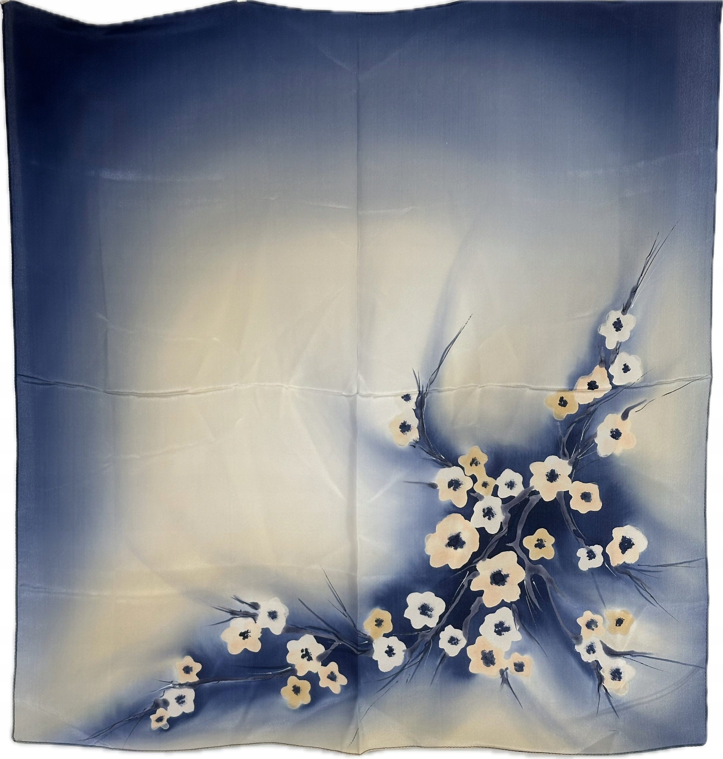 Milanówek Šátek světlé bratky v granátu 70x70