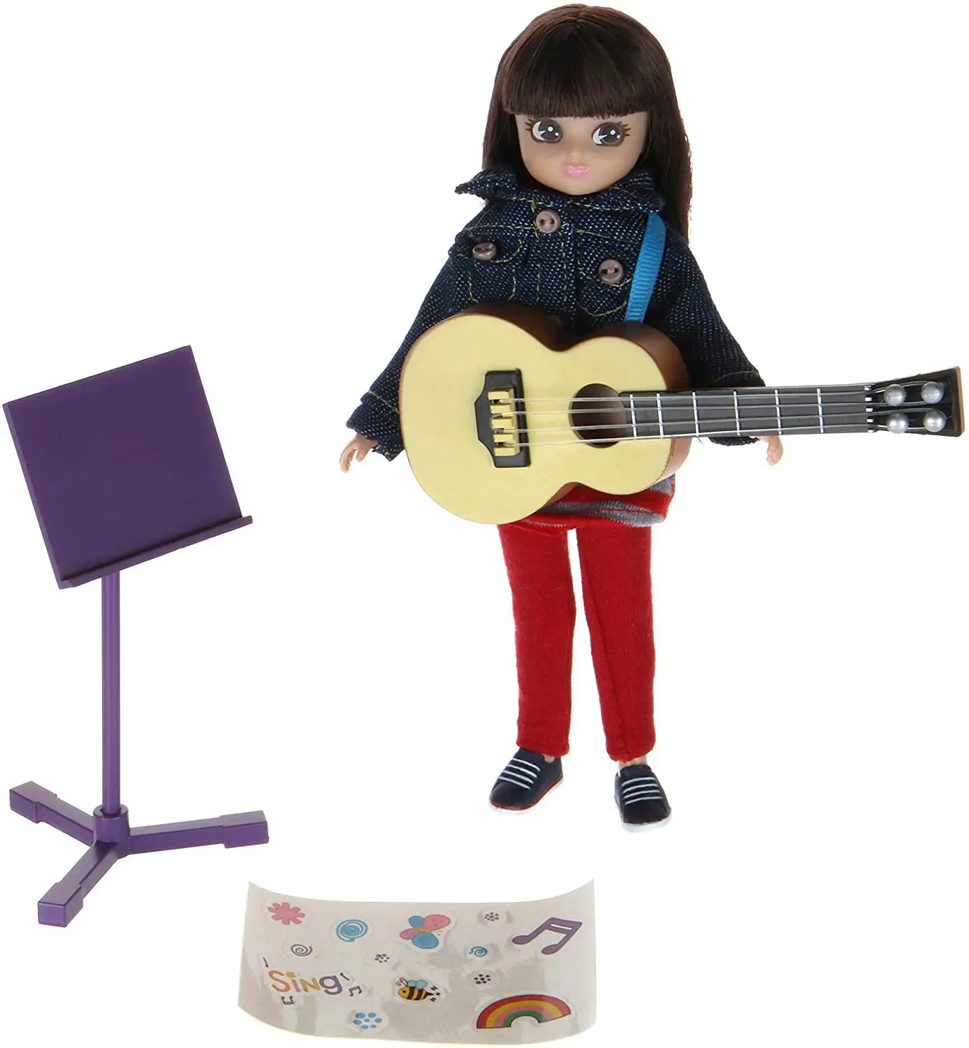 Lalka Lottie z gitarą - gitarzystka