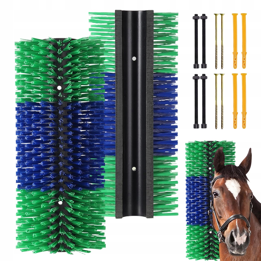 Masážní kartáč Nylon pro skot Snadná montáž Modro-zelená zvířata