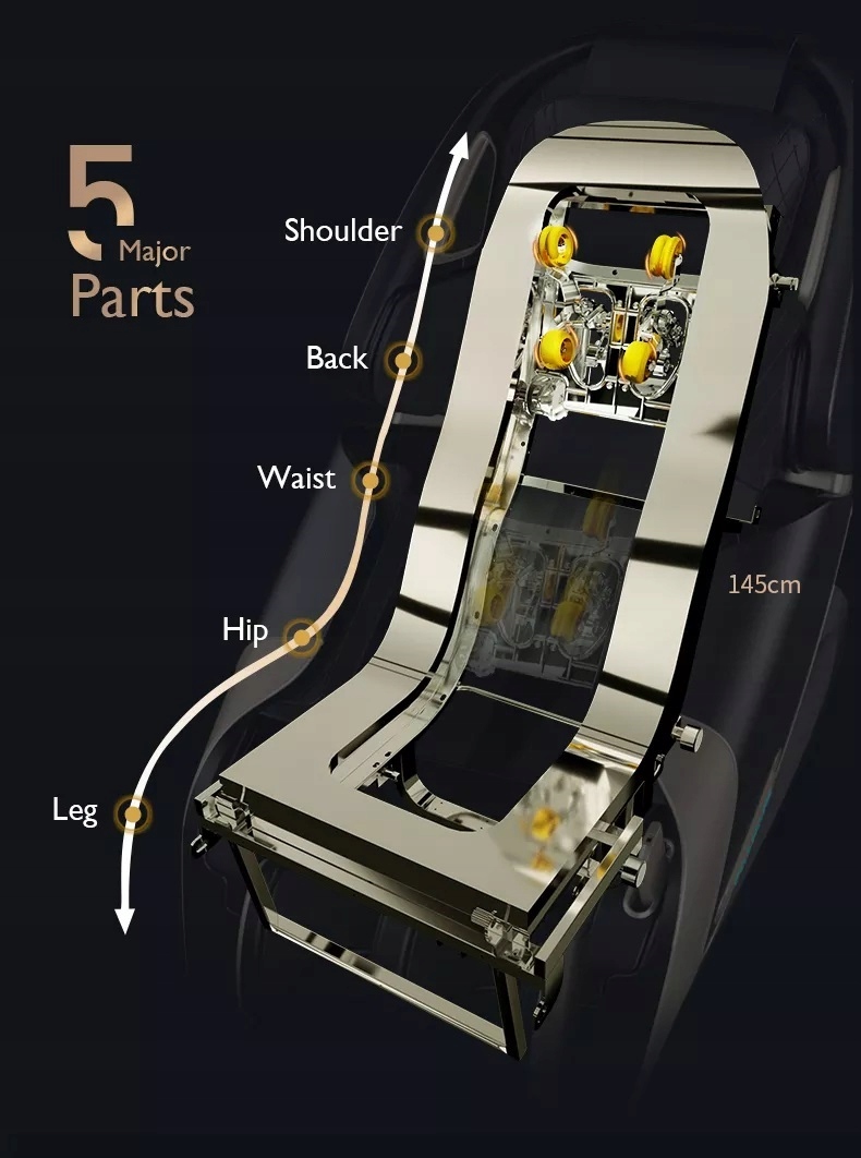 Fotel masujący S+L SHIATSU Rozciąganie Scan Wysokość produktu 115 cm