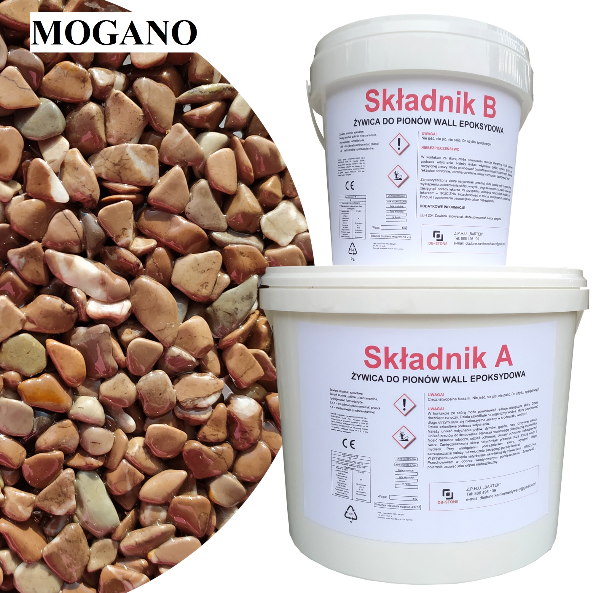 

Zestaw Kamienny Dywan Kruszywo Marmur Żywica Pion