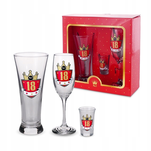 

Zestaw Kieliszków na 18 urodziny Dziewczyny