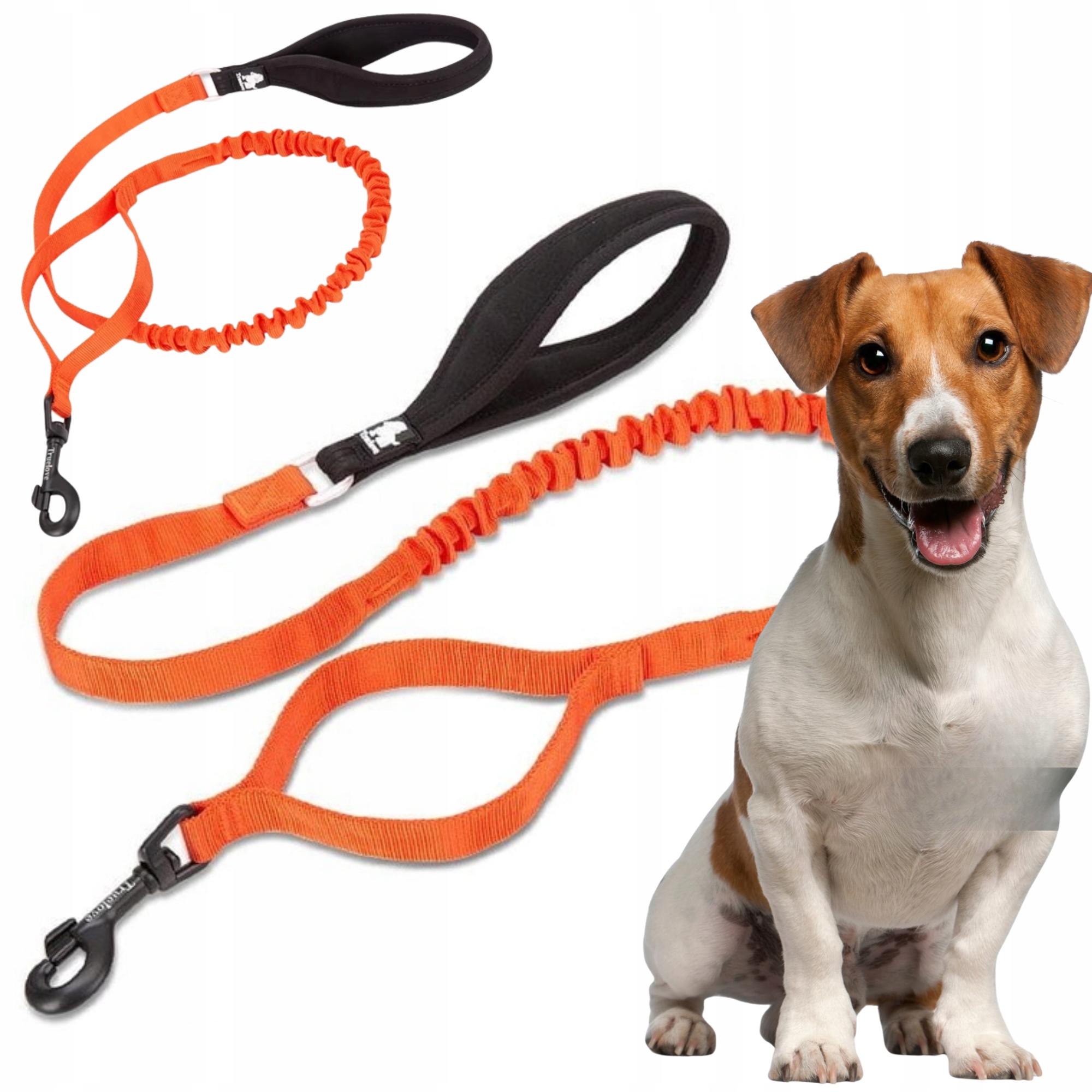 Levně Vodítko Pro Psa S Tlumičem Silná Truelove Adventure 160 CM Oranžová S