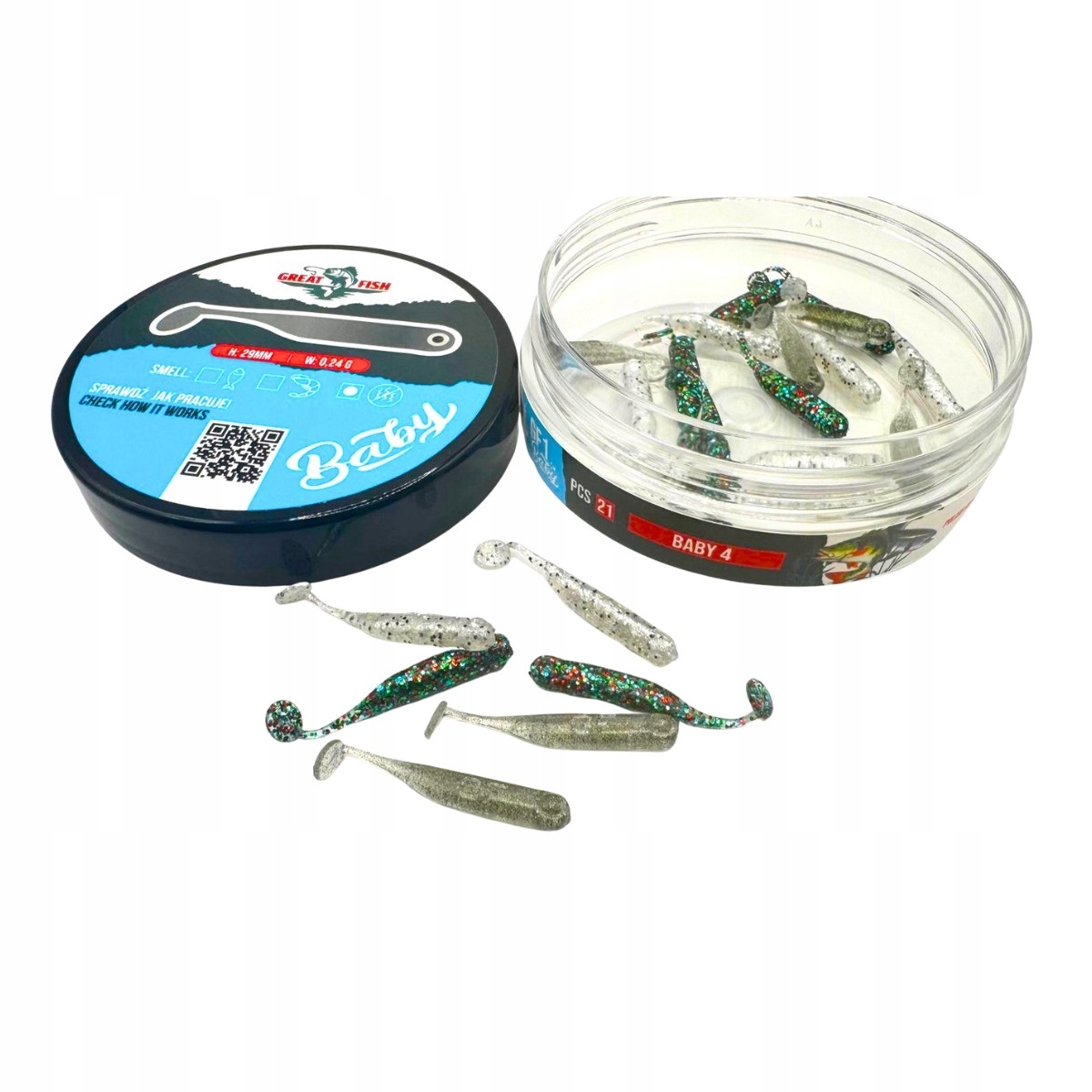 Great Fish GF1 No Scent 29mm 0,24g Baby 4 21 szt Przynęty Spinningowe