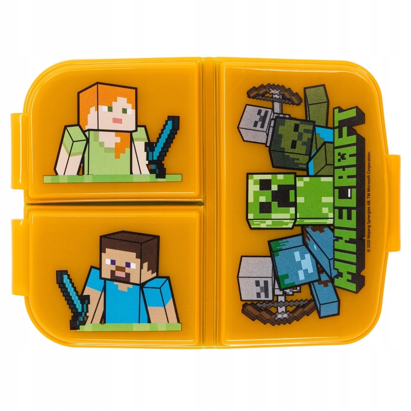 

Śniadaniówka trzykomorowa lunch box Minecraft