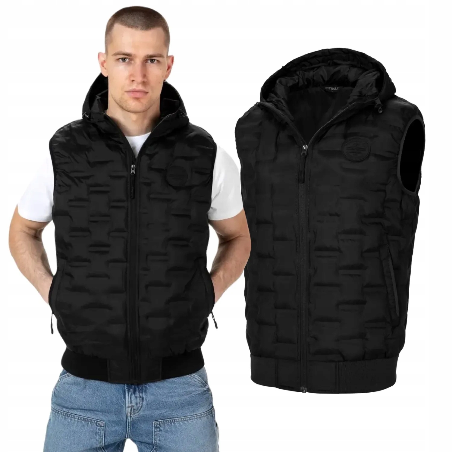 Vesta s kapucí Pitbull Eclipse '24 Černá M