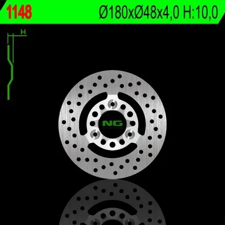 Predný brzdový kotúč NG1148 (180X48X4) (3X8,5 mm)