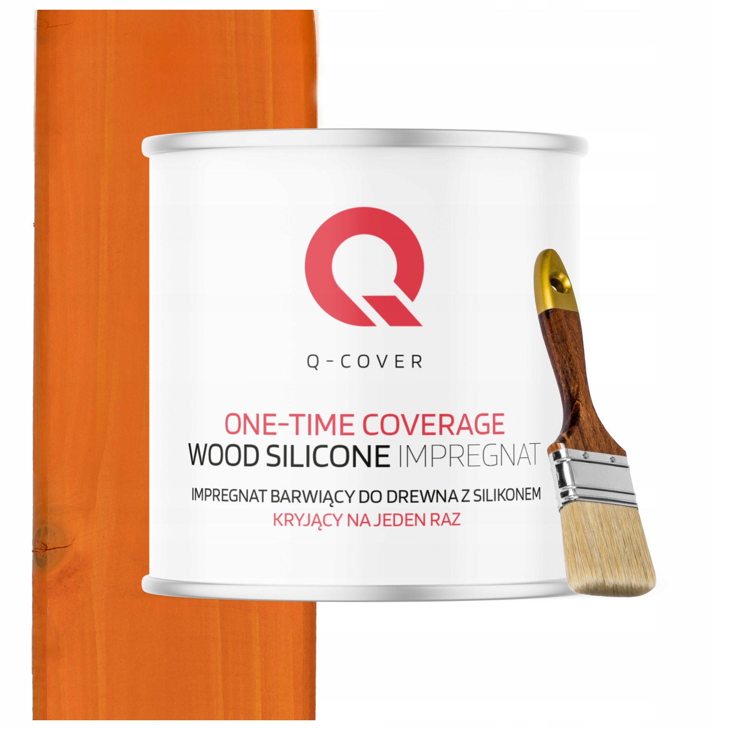 Impregnat Na Dřevo Krycí Na Jedno Použití Barva Oranžová 2,5L Dárek