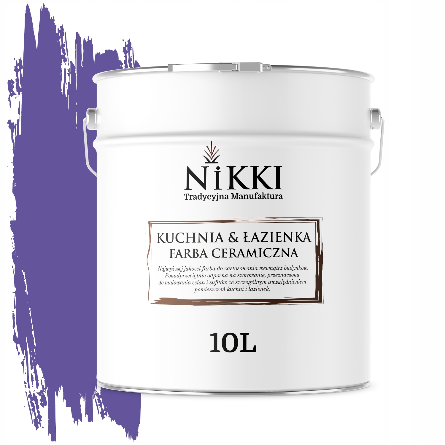 Keramická Farba Kuchyňa Kúpeľňa Fialová H2711 Hlboká Matná 10 L Nástenná