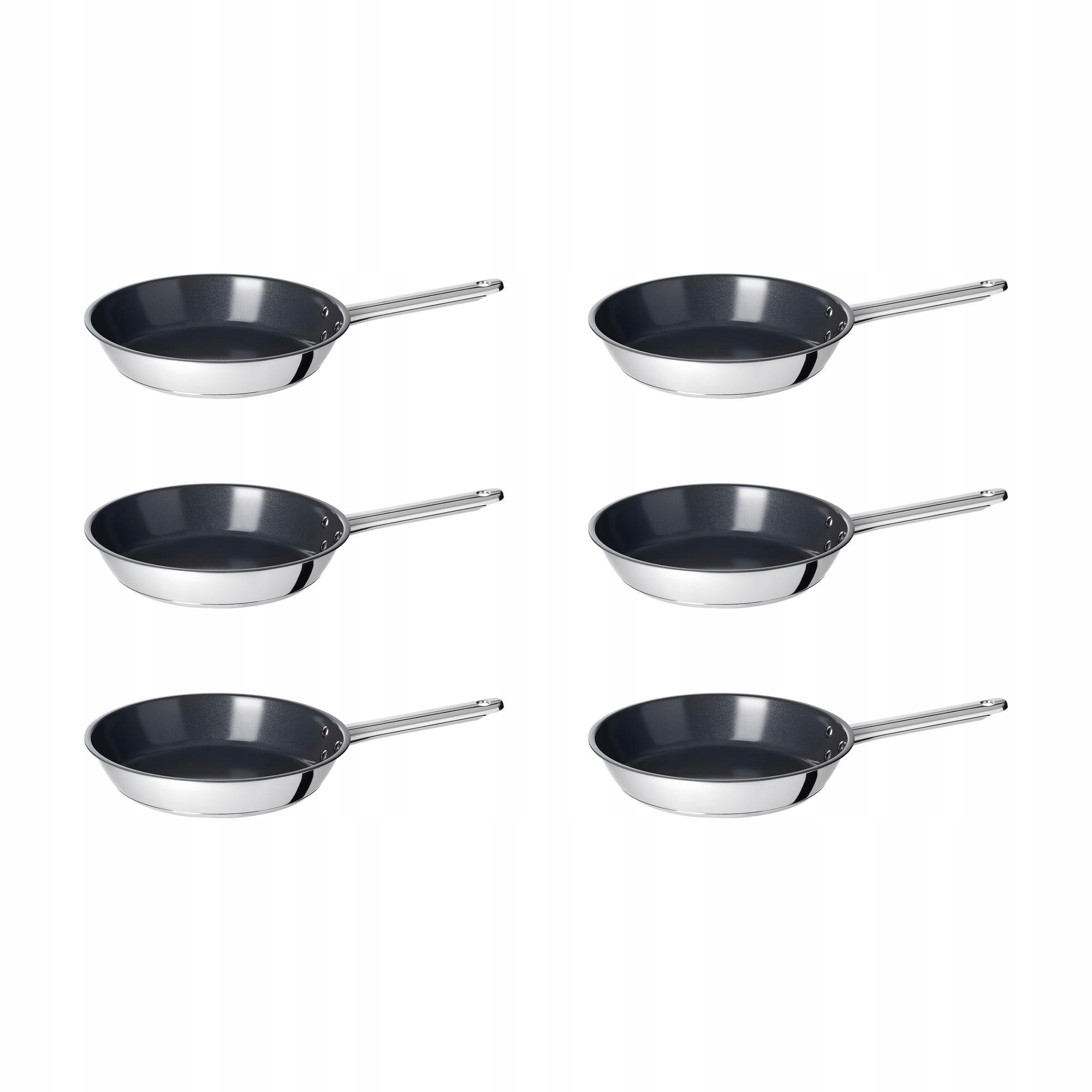 6 ks Pánev Ikea 365 nerezová ocel 24 cm, nepřilnavý povrch