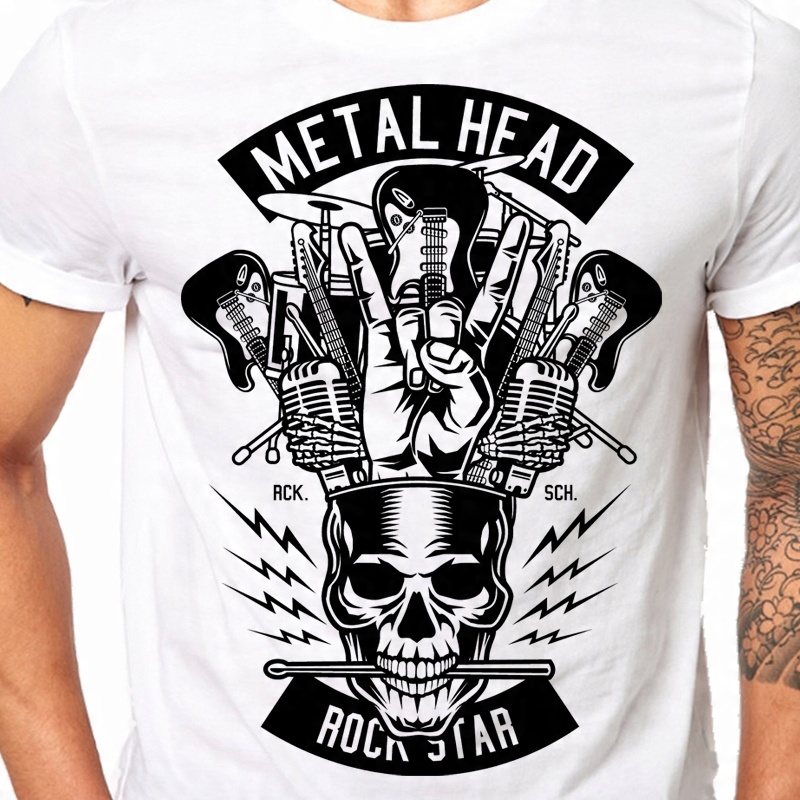 

Koszulka dla muzyka gwiazdy metal rock perkusisty