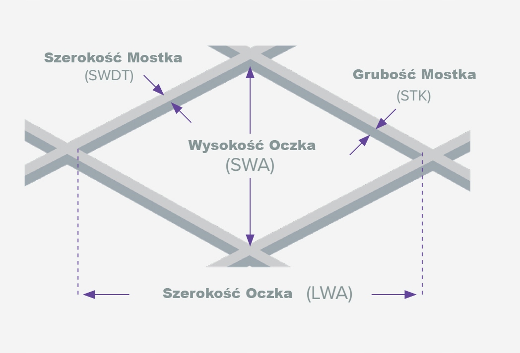 Siatka cięto-ciągniona ocynk oko 16x9mm szer. 50cm Marka Arpem Steel