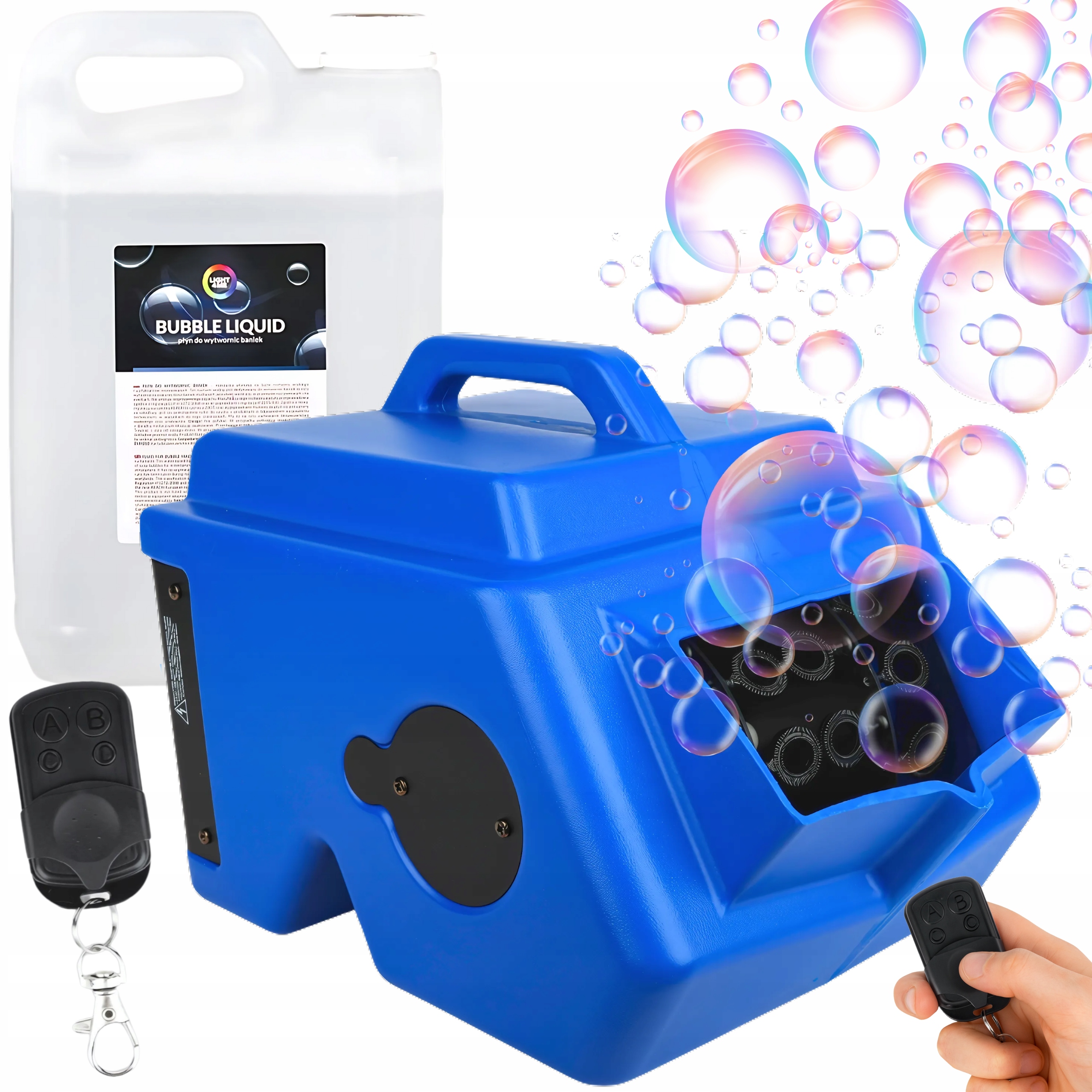 Dvojitý Výrobník Mýdlových Bublin, Silný, Výkonný, Spousta Bublin Kapalina Na Dálkové Ovládání