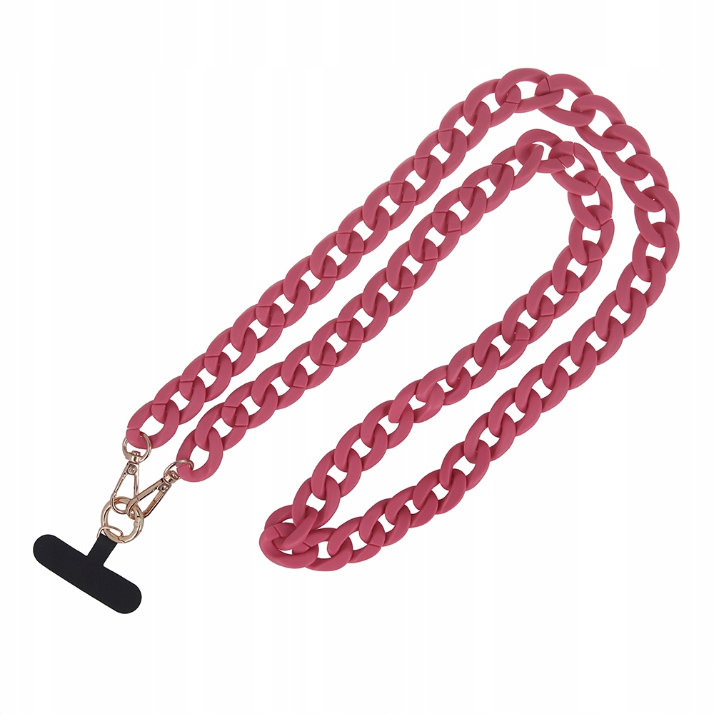 UNIWERSALNA SMYCZ ŁAŃCUCH NA TELEFON DO ETUI CROSSBODY MATOWY RÓŻOWY 1.2M
