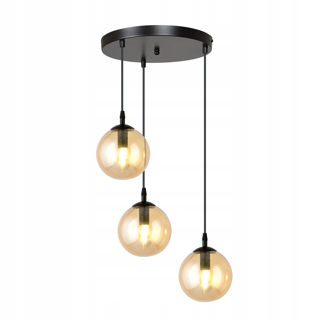 Závesná Lampa luster Emibig 3xE14 Cosmo Black